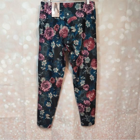 Bally Blue Ivy Floral Slimtek Ankle Leggings NWT - Picture 3 of 8
